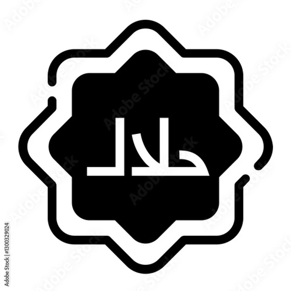 Obraz halal icon design	