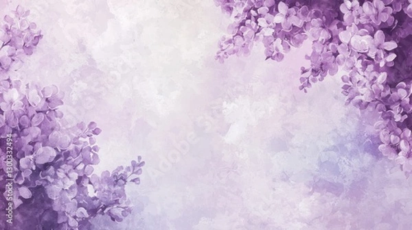 Fototapeta Purple Floral Background with Soft Textures and Gradients