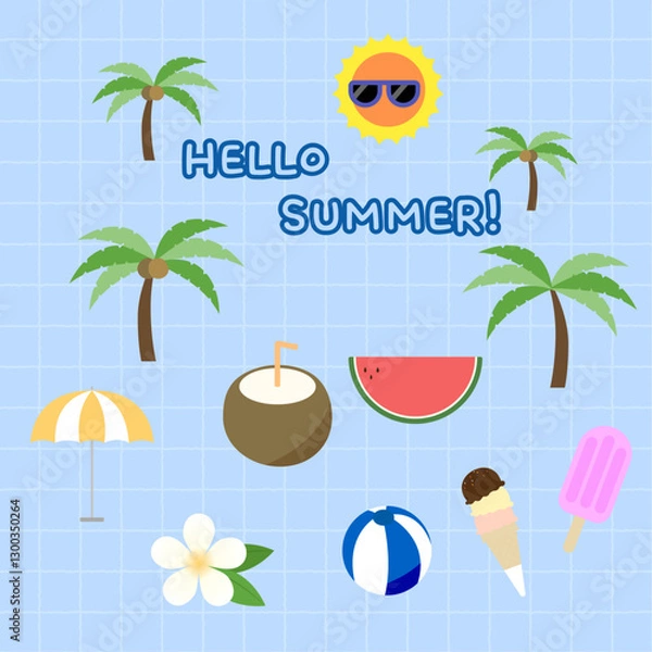 Obraz 여름 관련 아이템 모음