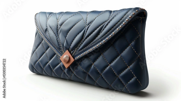 Obraz black leather bag isolated