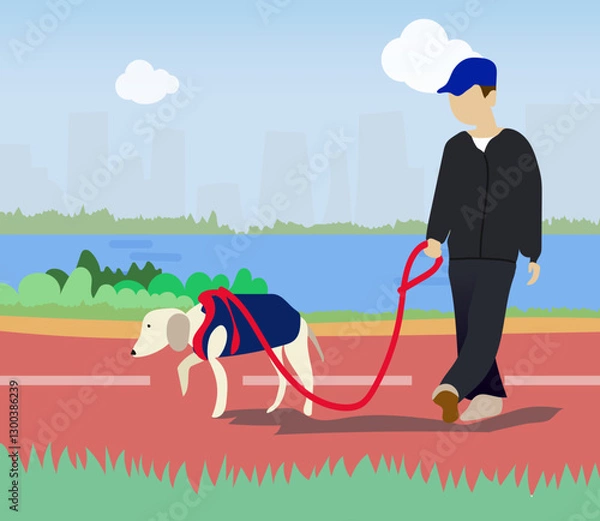 Obraz 강아지 산책