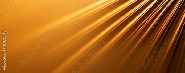 Fototapeta Golden Radiance of Light Streams Flowing in Abstract Design Composition with Fluid Lines and Textural Gradient Background