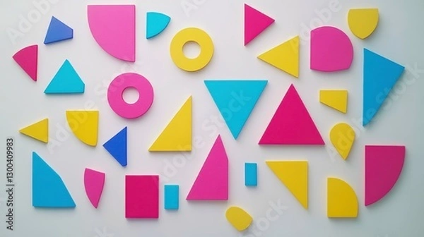 Fototapeta Sophisticated Layered Shapes in Minimalist Arrangement