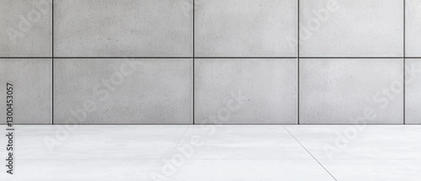 Obraz Minimalist Concrete Architecture Background with Clean Lines and Subtle Textures Design Backdrop and Smooth Floor Space