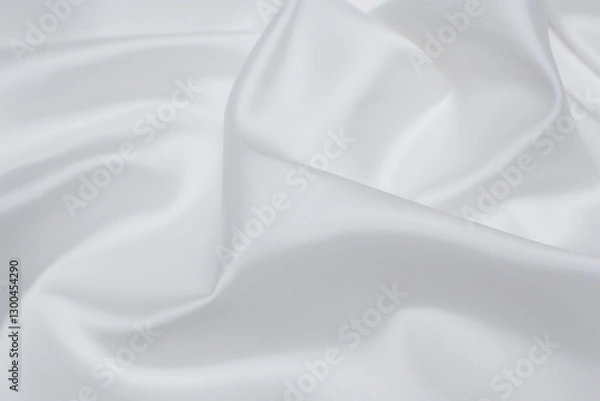 Fototapeta White rippled fabric background/texture