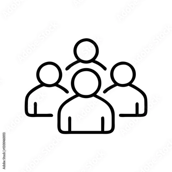 Fototapeta Group of people standing together in a unified pose