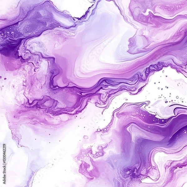 Fototapeta Purple Watercolor Marble Pattern Elegant Design for Branding and Decor