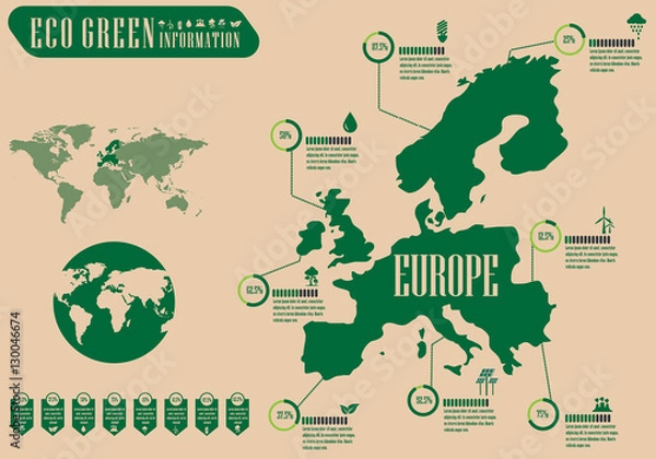Obraz Green Concept Infographic