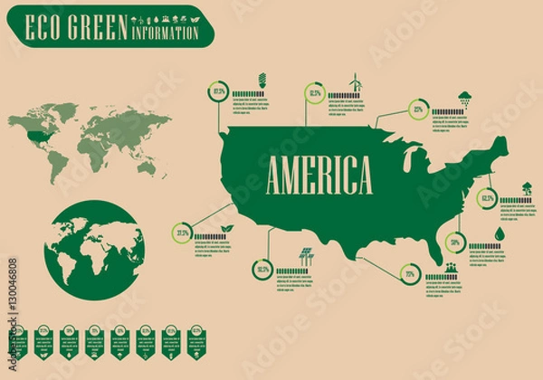 Obraz Green Concept Infographic