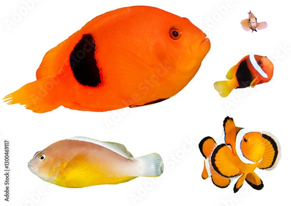 Fototapeta Clownfish Collection – Isolated PNG on Transparent Background