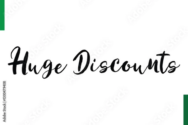 Fototapeta Huge Discounts sale text in typography saying
