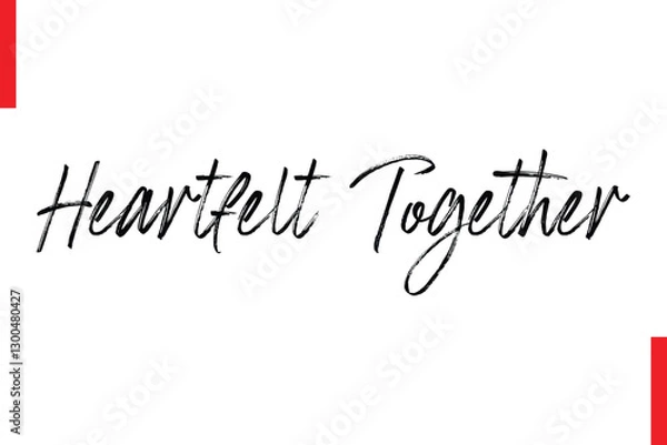 Fototapeta Heartfelt Together Love Saying Cursive Typography Text Lettering