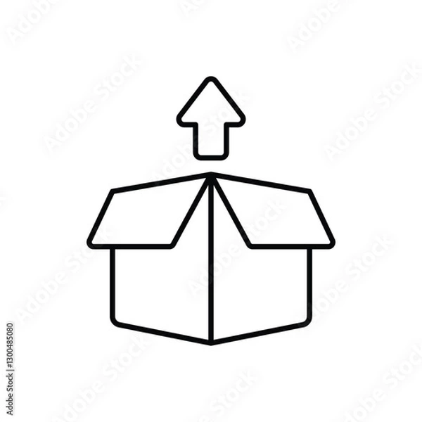 Obraz Open Box vector icon