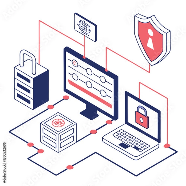 Fototapeta AI-Powered Cybersecurity – Artificial Intelligence for Threat Detection