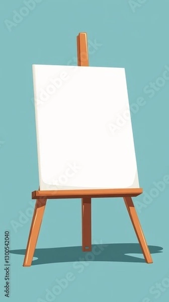 Fototapeta Blank Canvas on Easel Ready for Artistic Creation and Inspiration