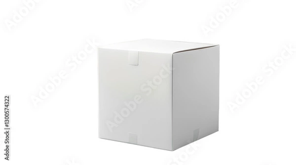 Fototapeta Mockup box isolated on white or transparent background	