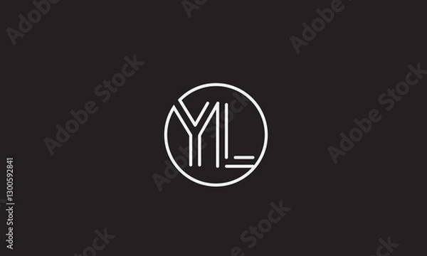 Fototapeta YL, LY, Y, L Abstract Letters Logo Monogram