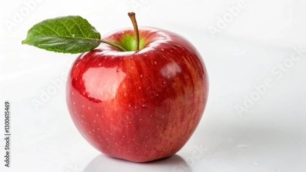 Fototapeta Fresh Red Apple Isolated on White Background