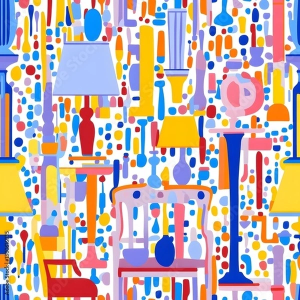 Obraz seamless pattern with funny monsters