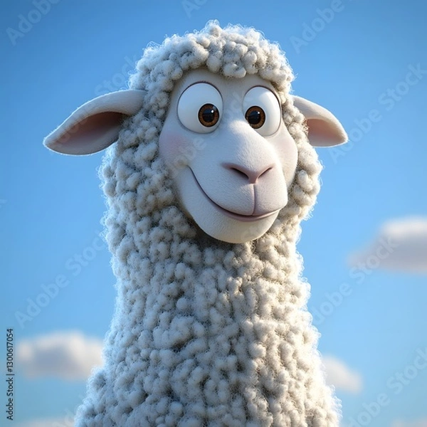 Obraz Cartoonishly rendered sheep