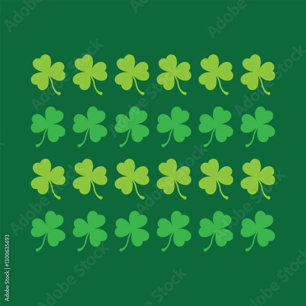 Fototapeta Shamrock four leaf clover vector illustration