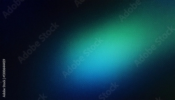 Obraz Dark grainy background, blue green black abstract backdrop, noise texture banner poster grunge header design copy space