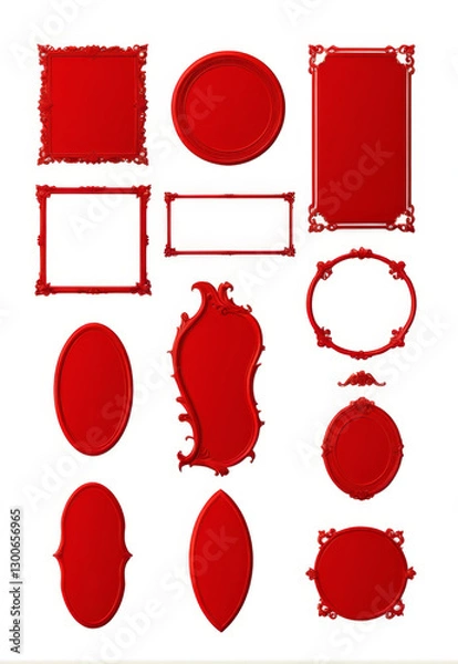 Fototapeta Seal Border Red Commercializable Elements