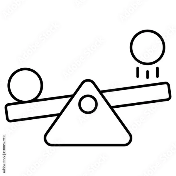 Obraz A unique design icon of seesaw