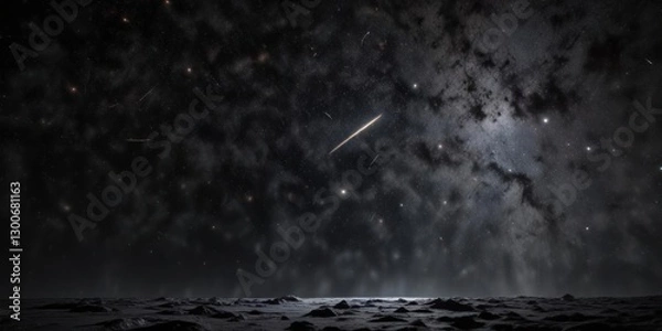 Fototapeta Dark celestial scene with twinkling stars against a black canvas,  dark background,  galaxy