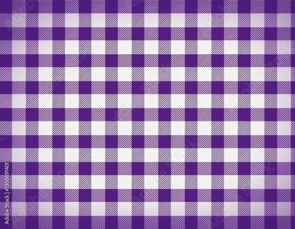 Fototapeta tablecloth for classic violet checkered kitchen or picnic table seamless pattern  illustrator
