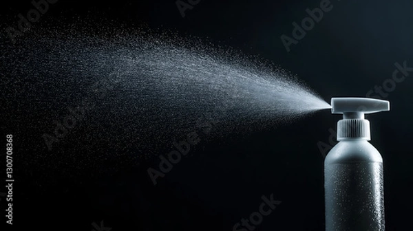 Obraz spray bottle on black background