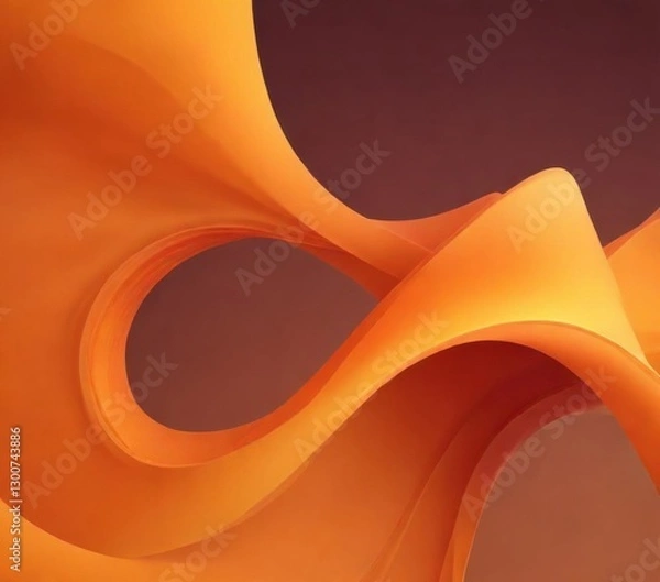 Fototapeta Gradient orange abstract curve background with swirling shapes,  gradient,  pattern,  colorful