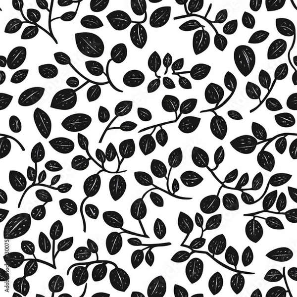Obraz seamless pattern with black branches