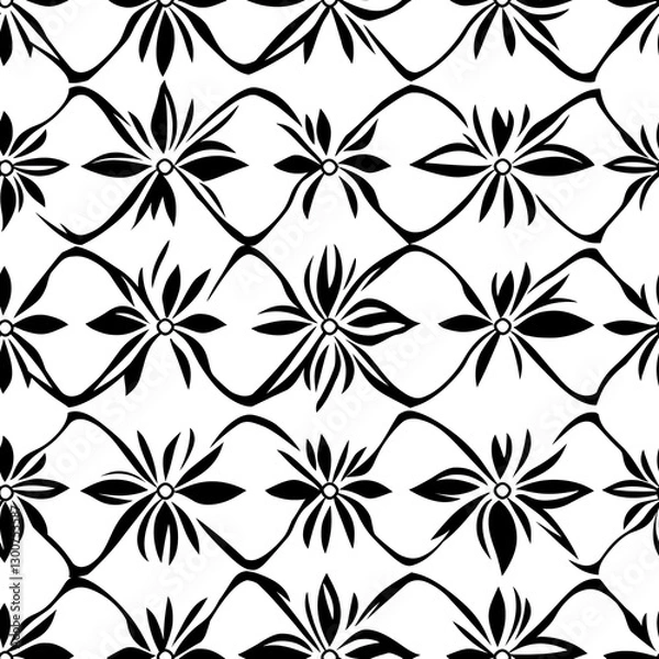 Fototapeta seamless floral pattern