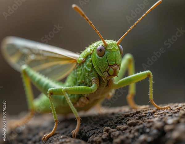 Fototapeta Jumping Through Nature: The Beauty and Agility of Grasshoppers