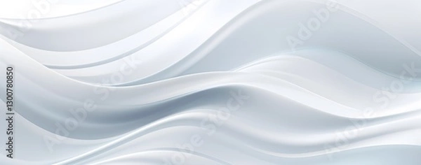 Fototapeta Abstract background with white waves. stylized white background with wavy and curved lines