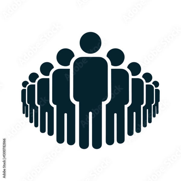 Fototapeta People crowd icon