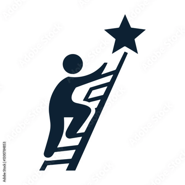 Obraz Stair growth icon vector
