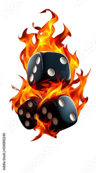 Fototapeta Fire dice