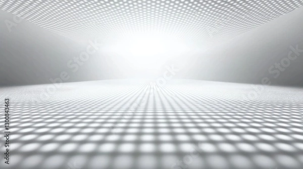 Fototapeta Gray stage, light dots, background blur, presentation