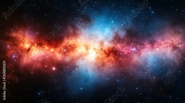 Obraz A vibrant nebula showcasing cosmic dust and stars