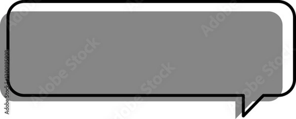 Obraz gray hand-drawn speech bubble
