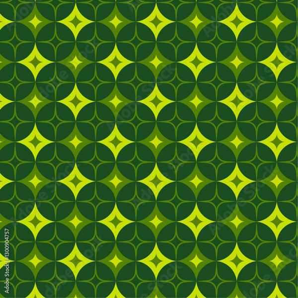 Fototapeta Spring 17 March,Saint Patricks day Vector Pattern Rhombus Background