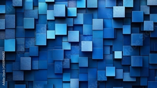 Obraz abstract blue cube background texture