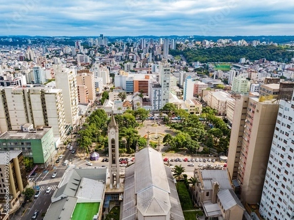 Obraz Caxias do Sul - aerial view of the city center