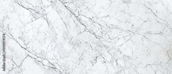 Fototapeta White Marble Texture with Gray Veining