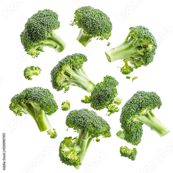 Fototapeta broccoli isolated on white background