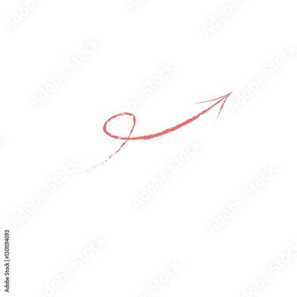 Fototapeta  Red arrow with transparent background