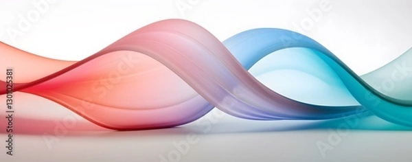 Fototapeta Abstract colorful smooth gradient wavy background. colorful abstract zigzag lines background on white