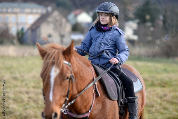 Obraz Mädchen mit Pferd